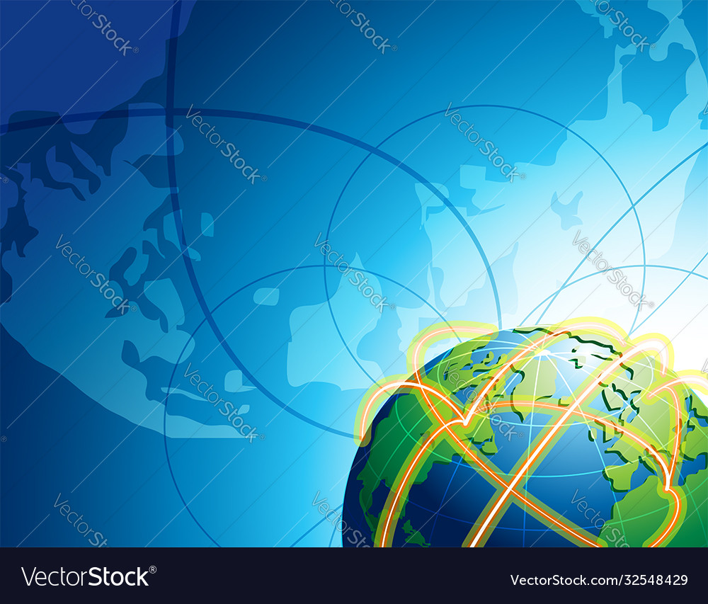 Abstract background with globe in space