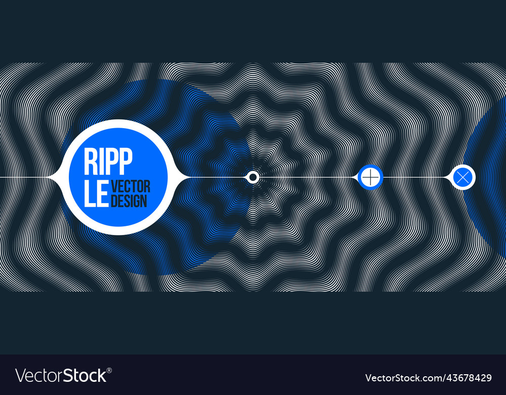 Abstract wave background made with linear moire vector image Abstract wave background made with linear moire