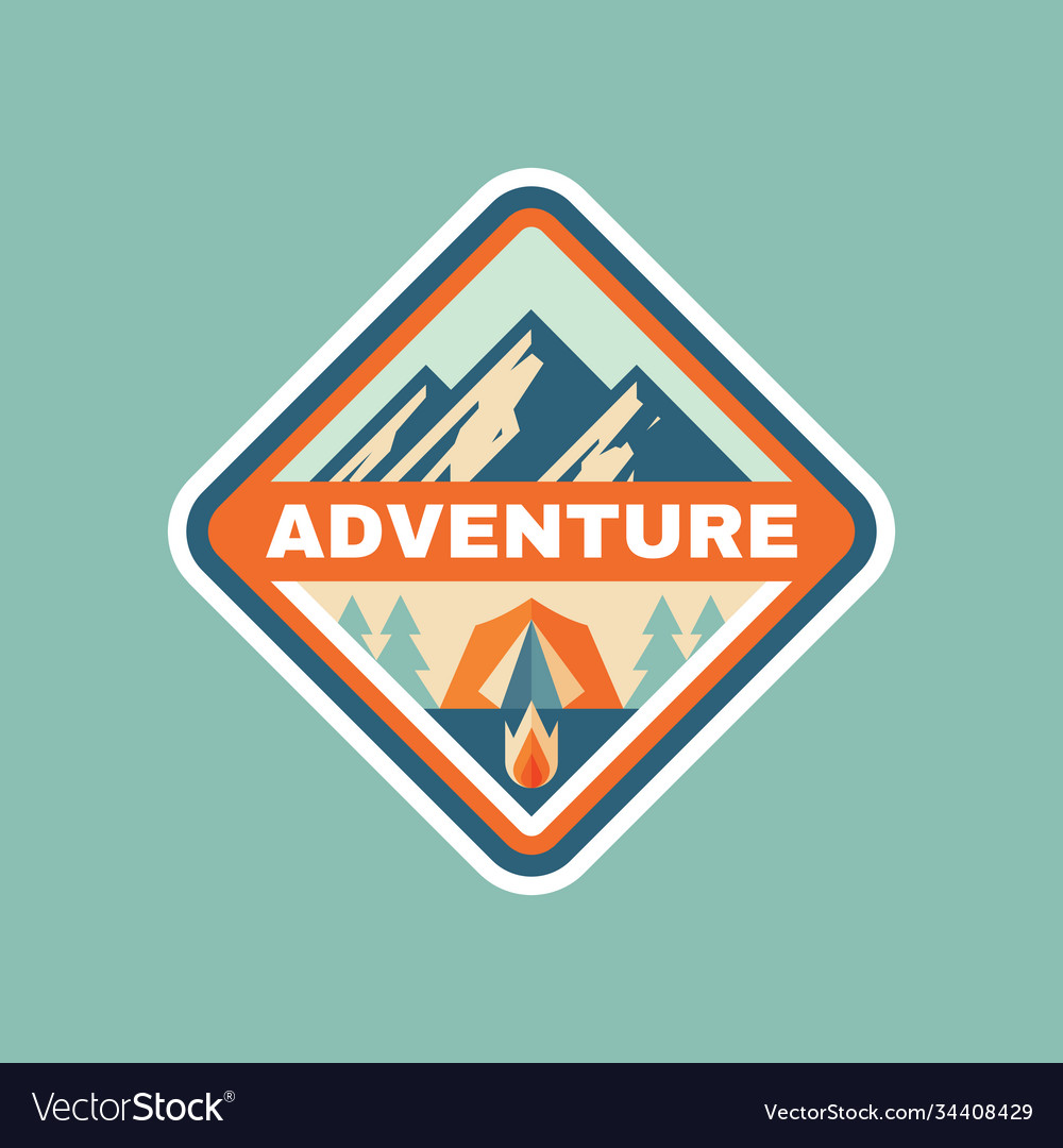 Abenteuer Camping Badge - Mountain Travel