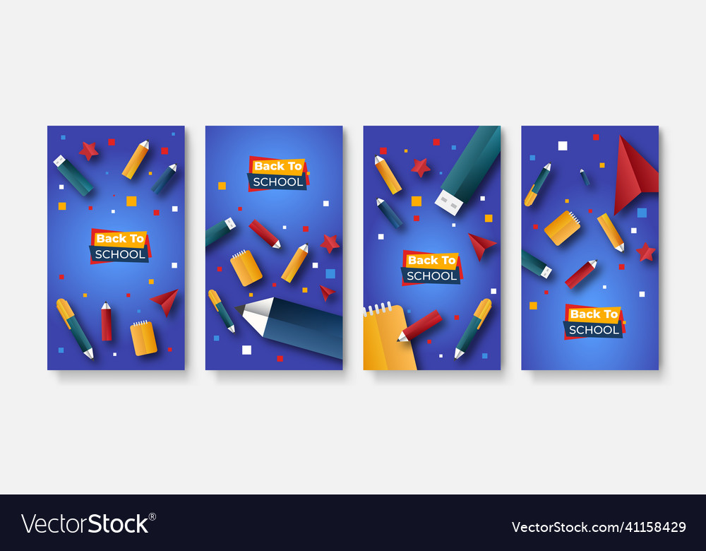 Back to school to school sale banner Royalty Free Vector