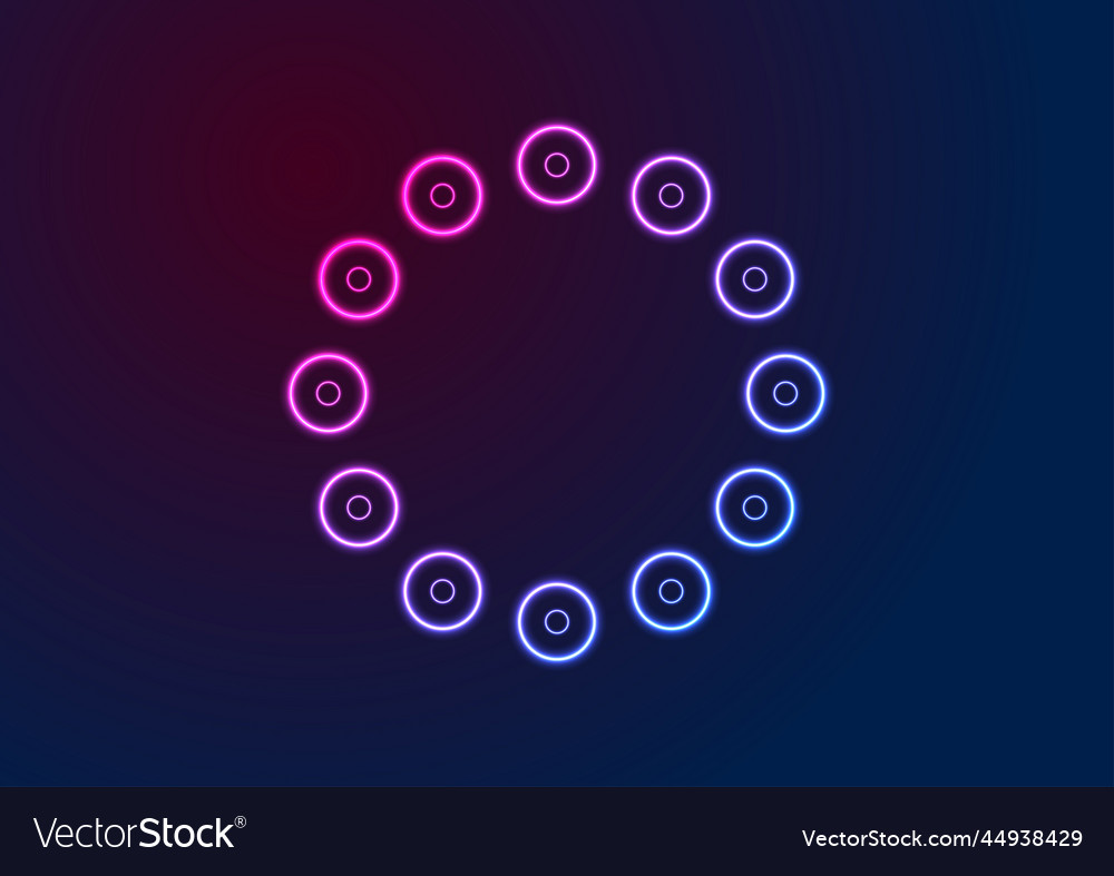Blau lila Neon Kreise abstrakt geometrische