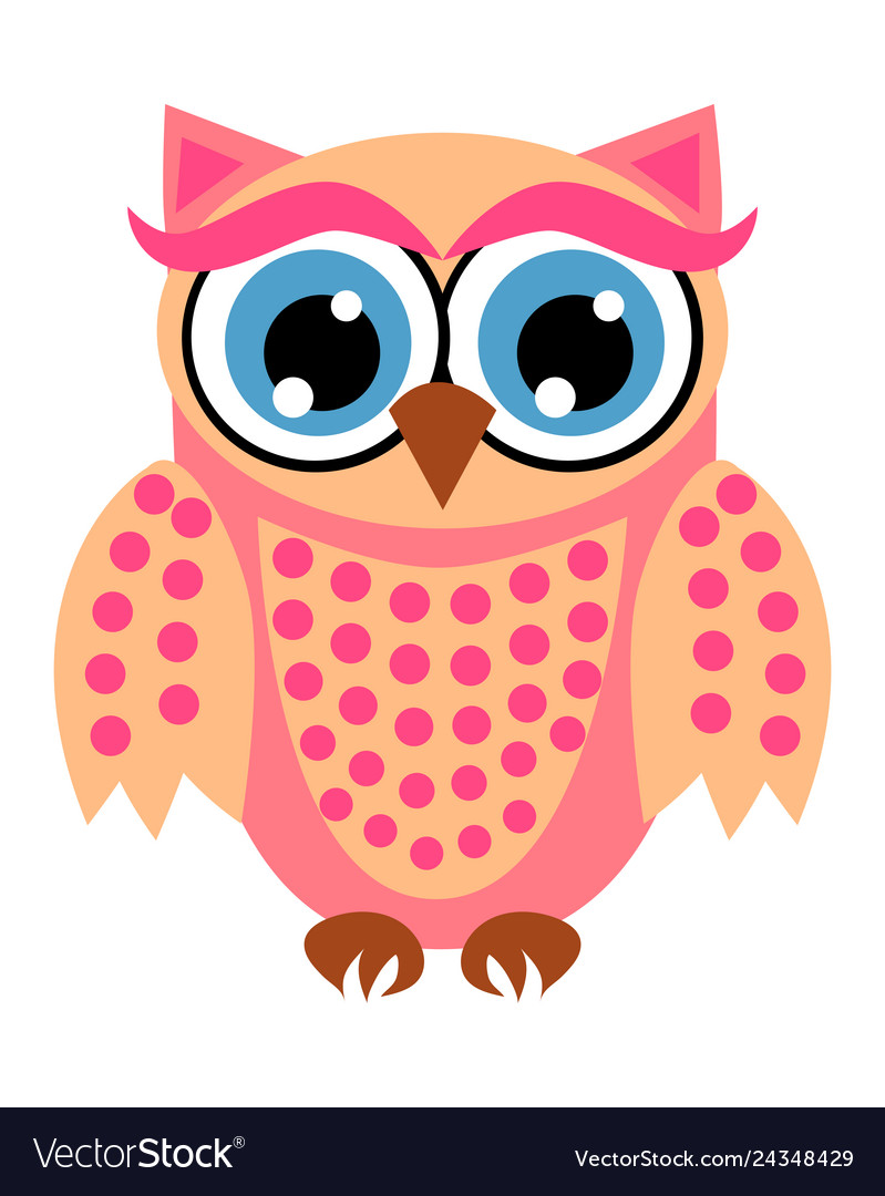 Cute girl owls baby showers parties for girls Vector Image