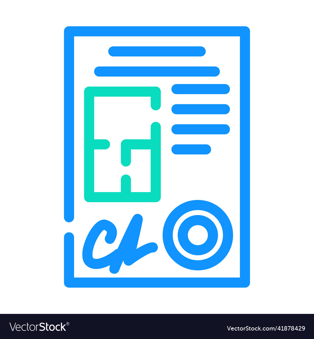 Documents architect color icon vector image Documents architect color icon