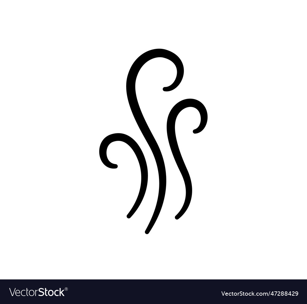 Doodle smoke icon water steam symbol hand drawn Vector Image