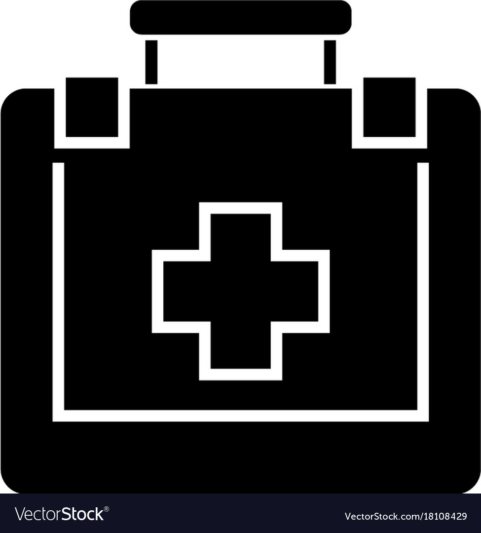 First aid icon black sign