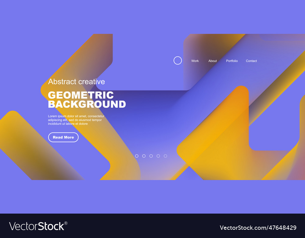Fluid gradient triangles landing page background vector image Fluid gradient triangles landing page background