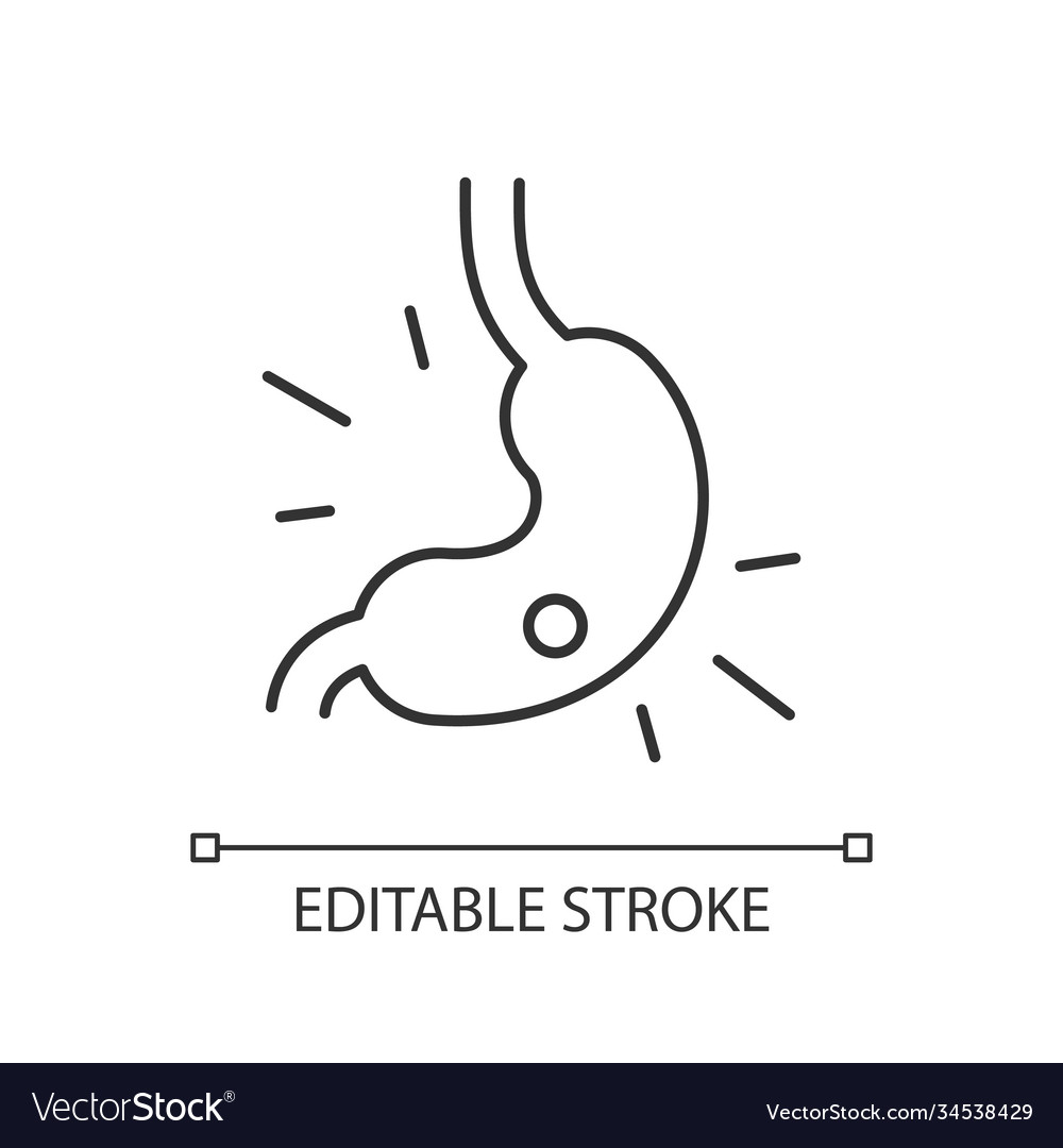 Gastritis linear icon