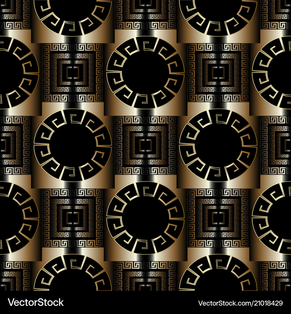 Modern greek 3d seamless pattern geometric Vector Image