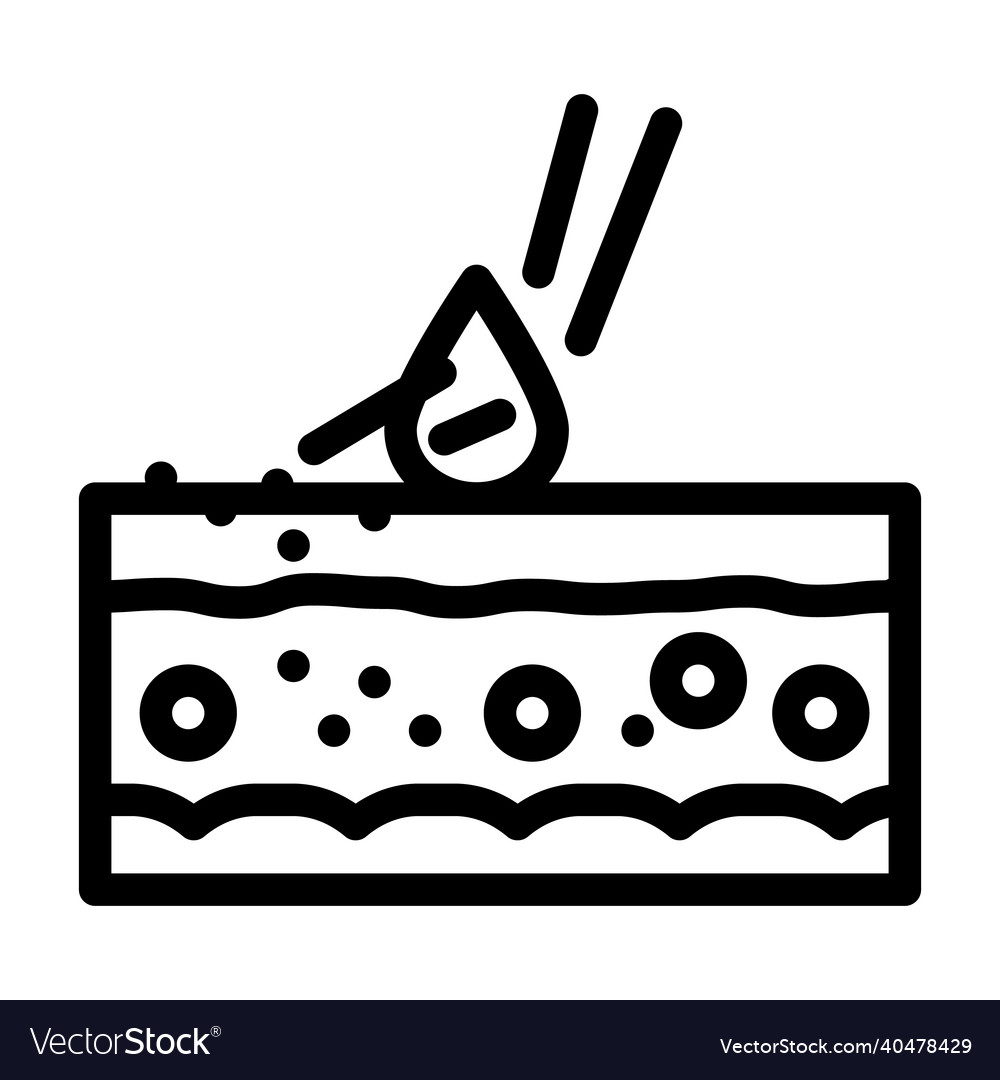 Phytophotodermatitis skin problem line icon