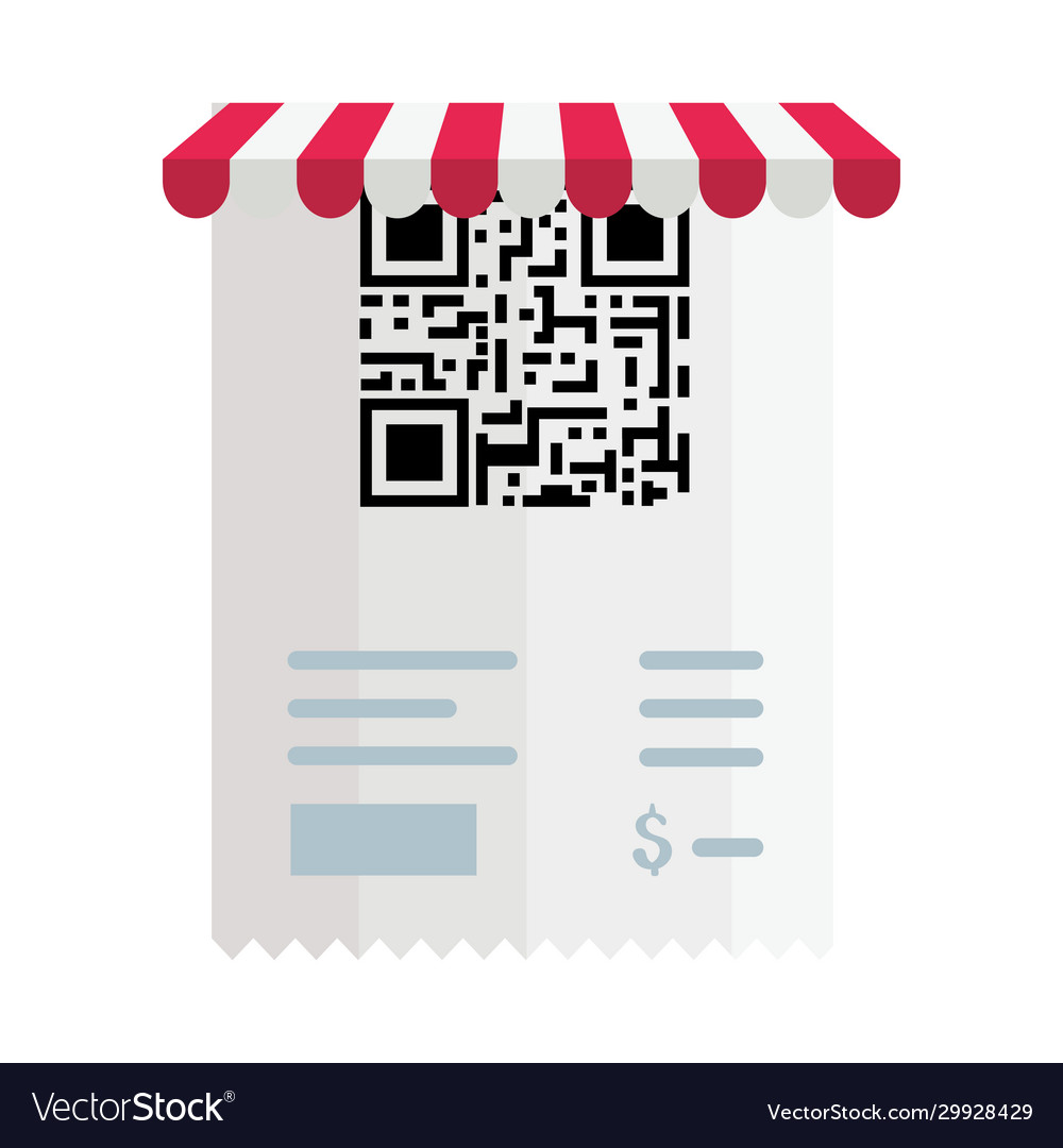 Qr code receipt paper design