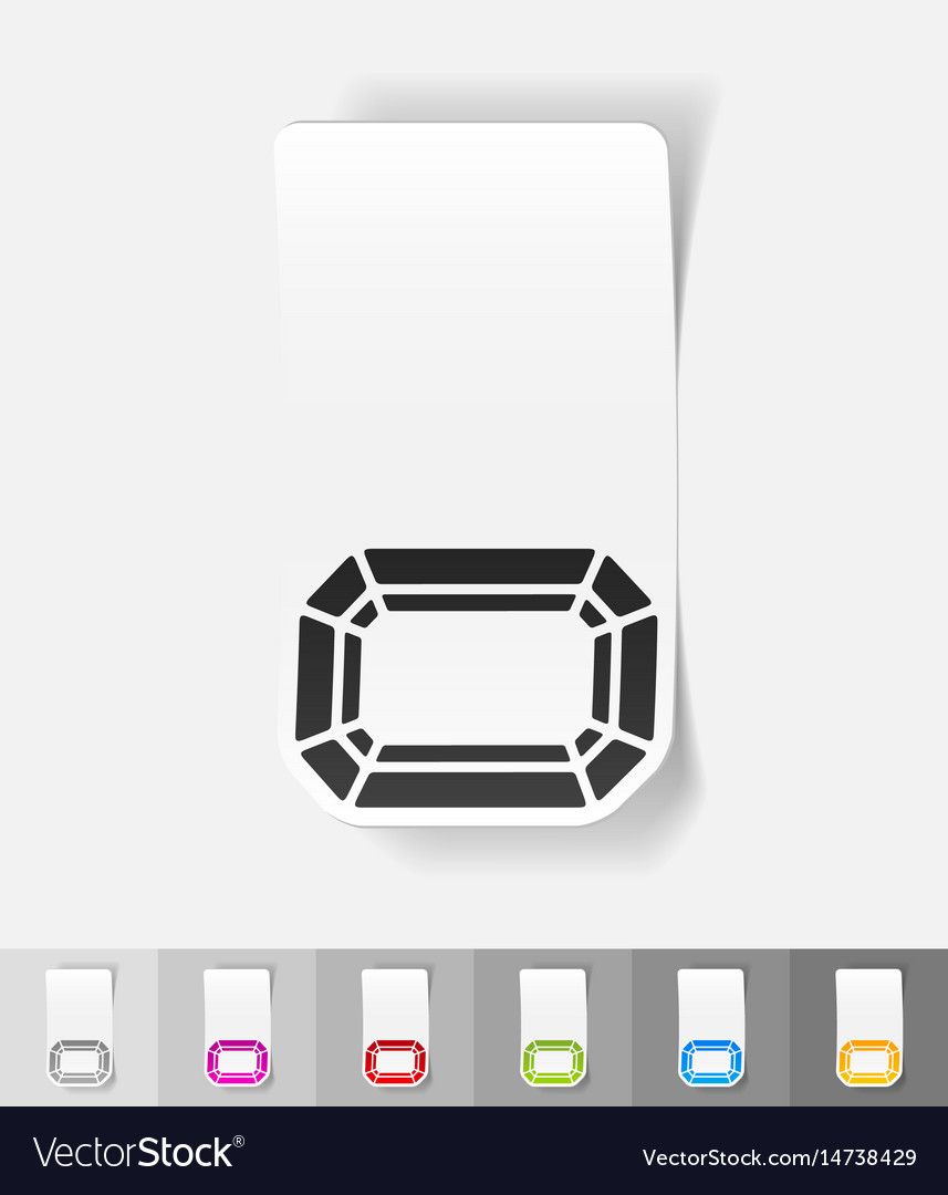 Realistic design element gem