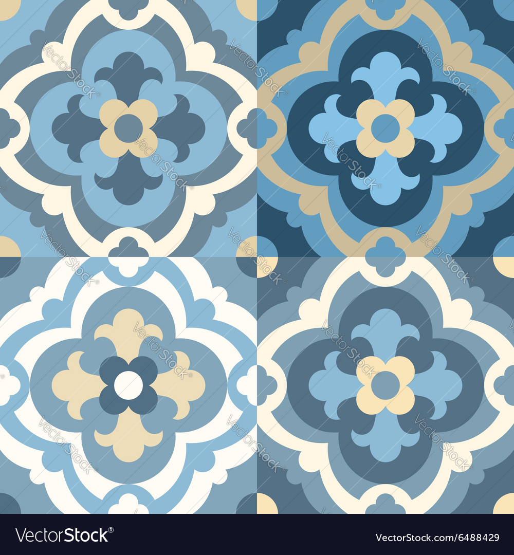 Retro floor tiles pattern