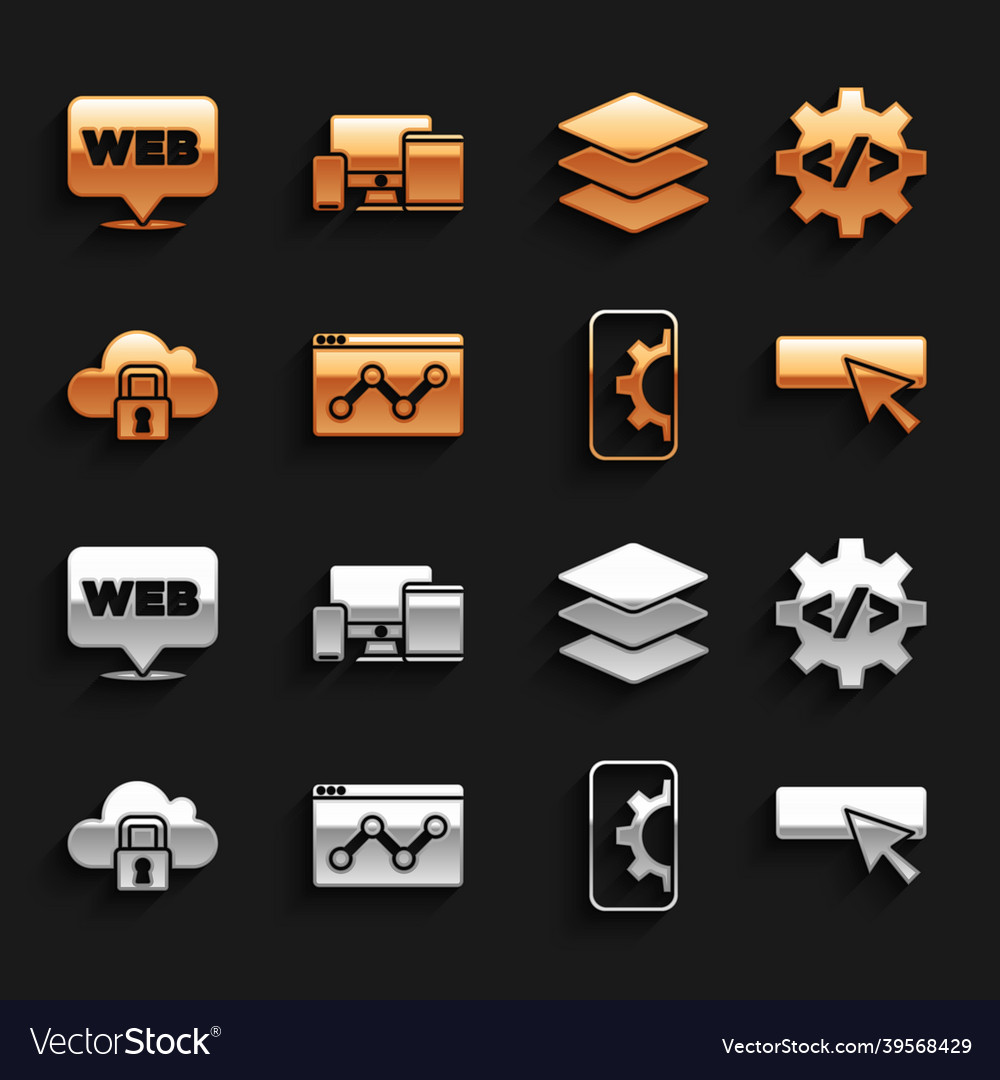 Website statistic front end development ui vector image Website statistic front end development ui