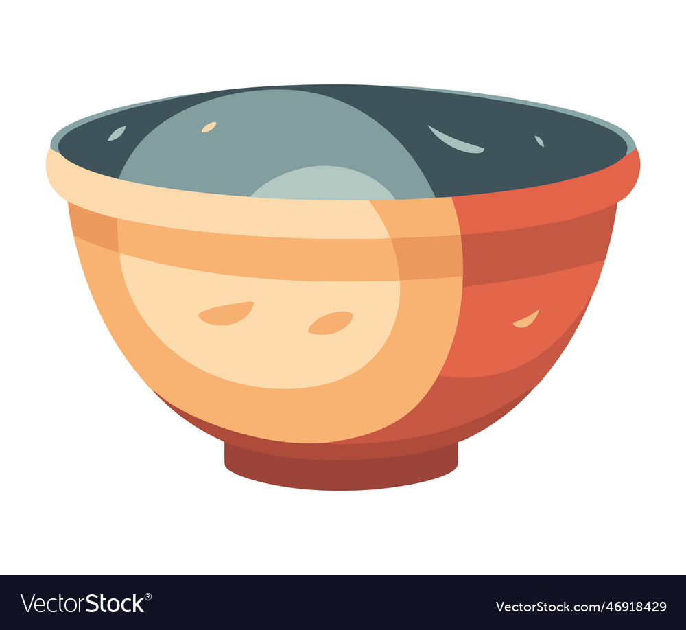 Yellow kitchen bowl Royalty Free Vector Image - VectorStock