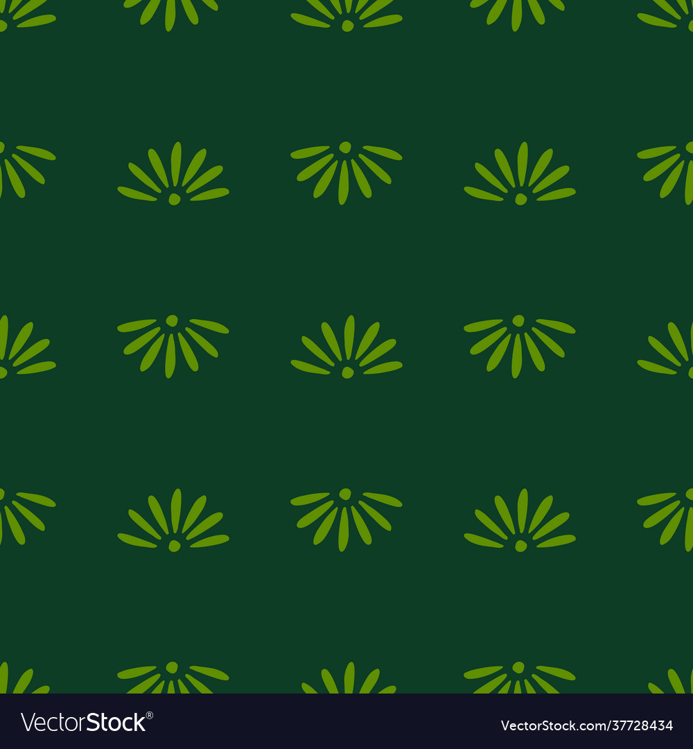 Botanic bloom seamless pattern in simple style