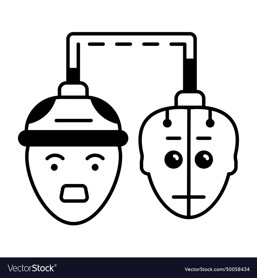 Collection of robotics linear icon