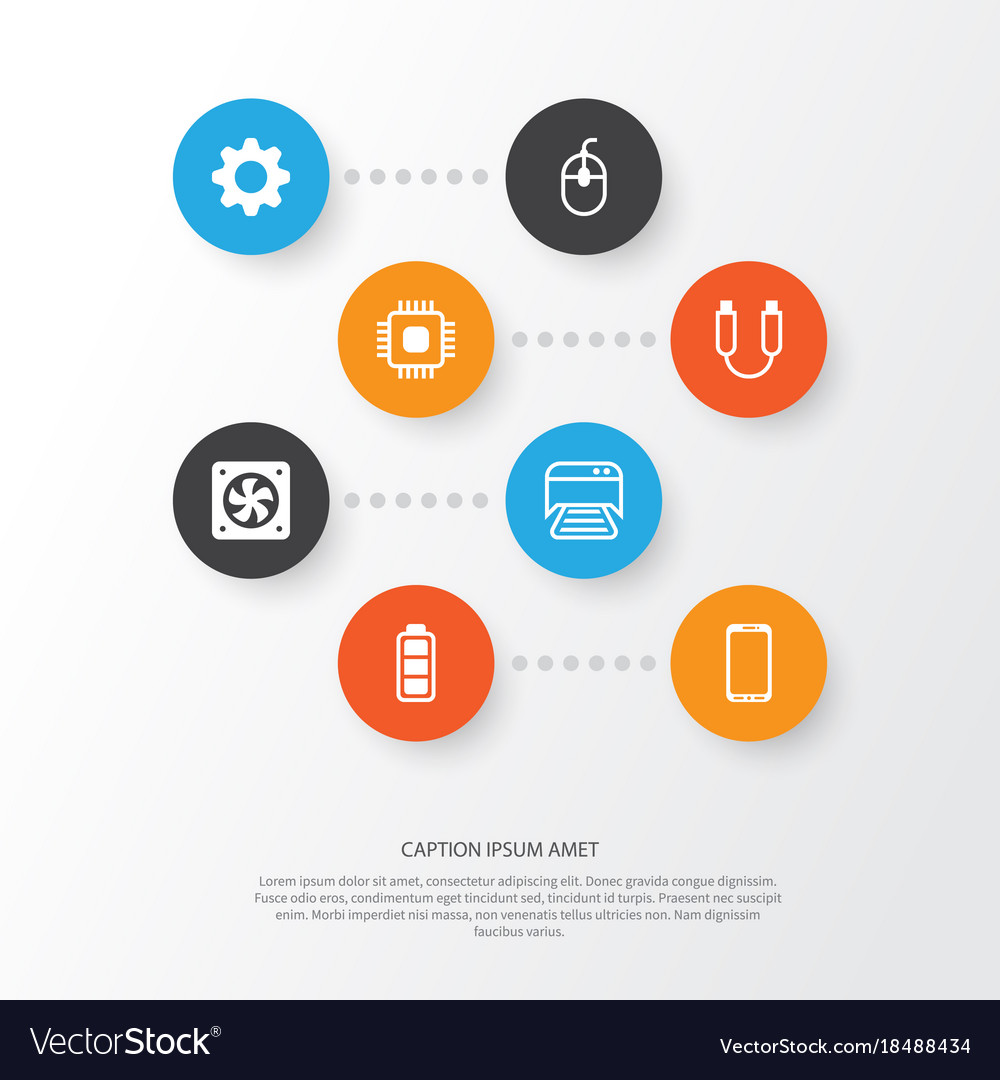 Computer icons set collection of smartphone