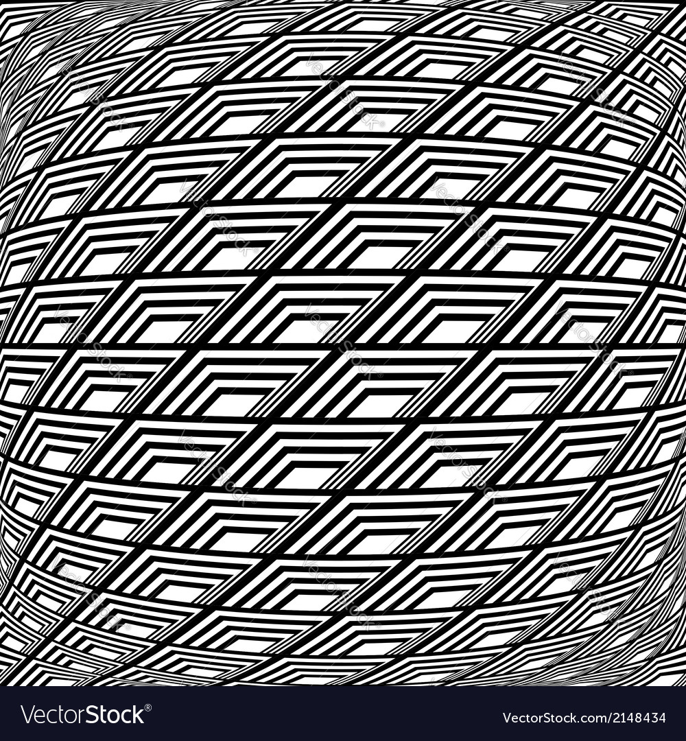 Design monochrome warped grid pattern