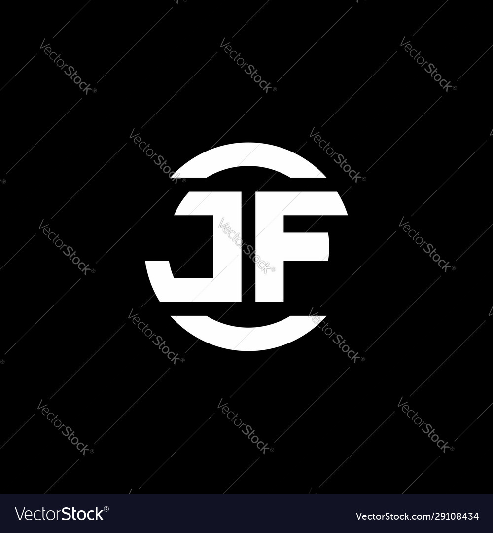 Jf logo monogram isolated on circle element