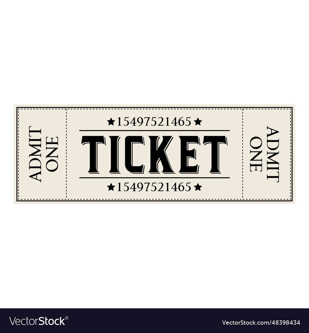 Retro ticket templates on white background Vector Image