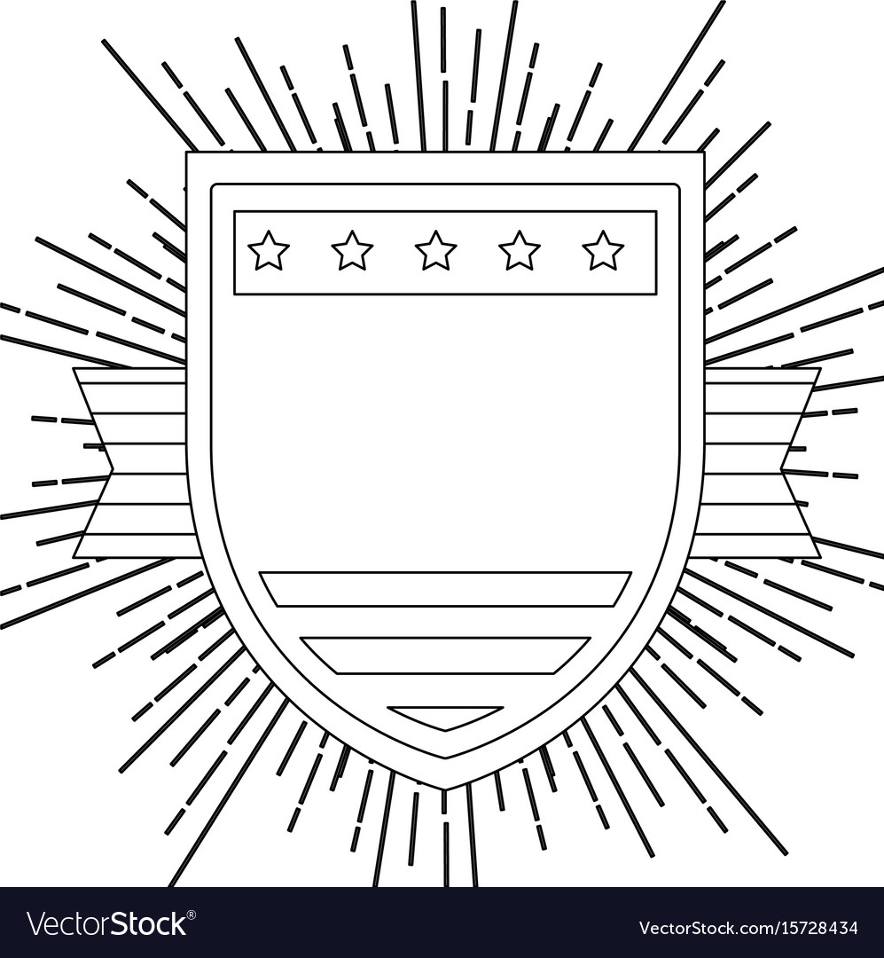 Shield badge symbol Royalty Free Vector Image - VectorStock