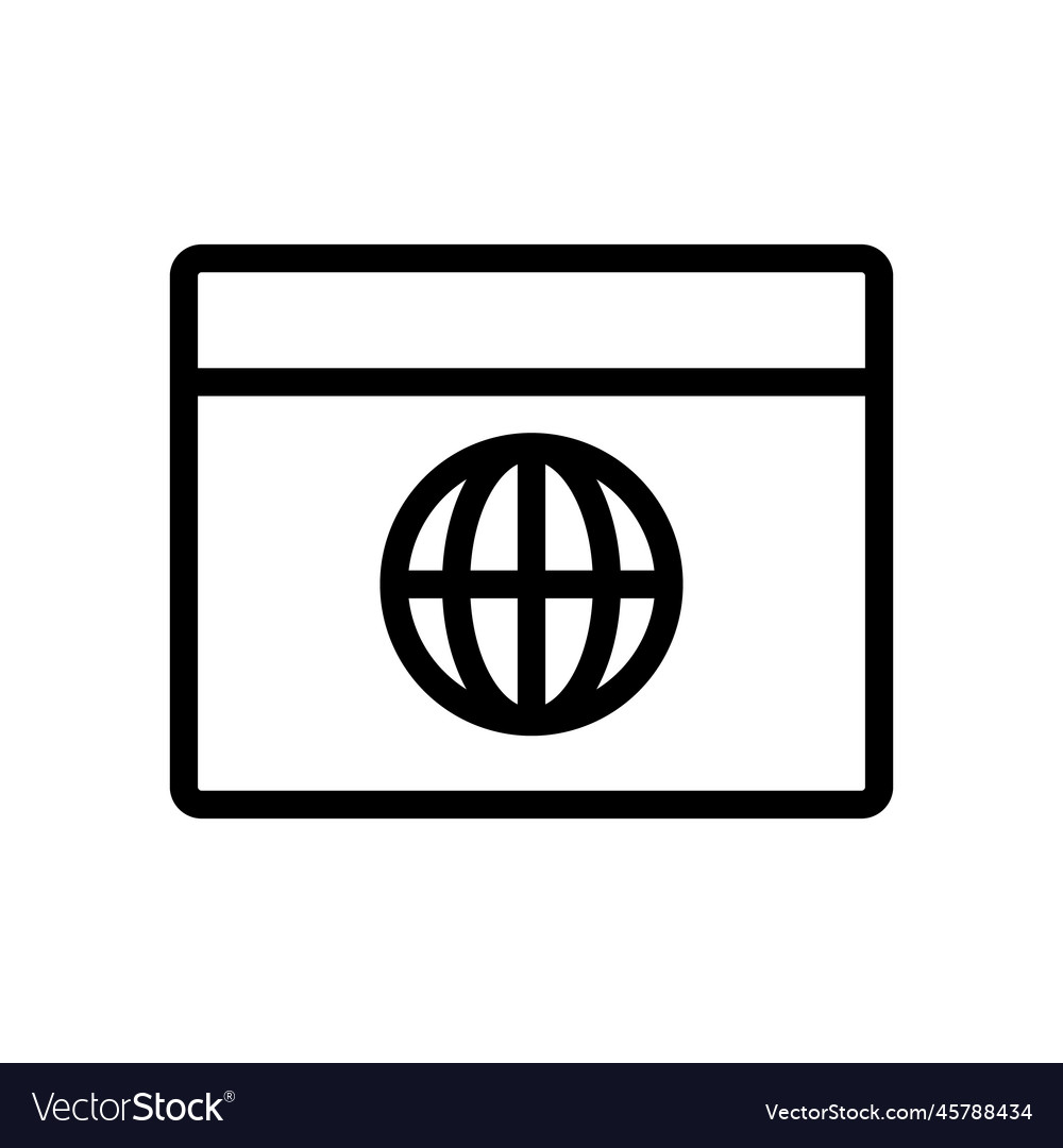 Simple browser and window icon Vector Image Simple browser and window icon