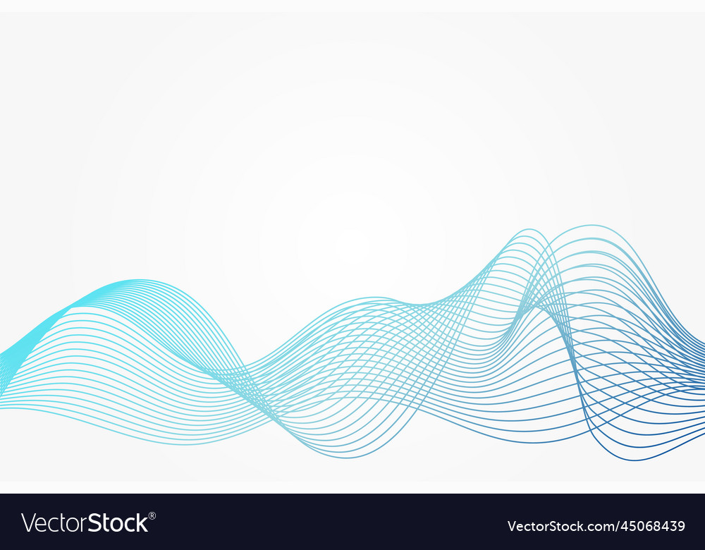 Abstract curve pattern blue gradient wave