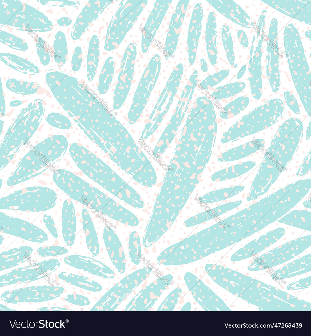 Abstract hand drawn pattern with botanical shapes vector image Abstract hand drawn pattern with botanical shapes
