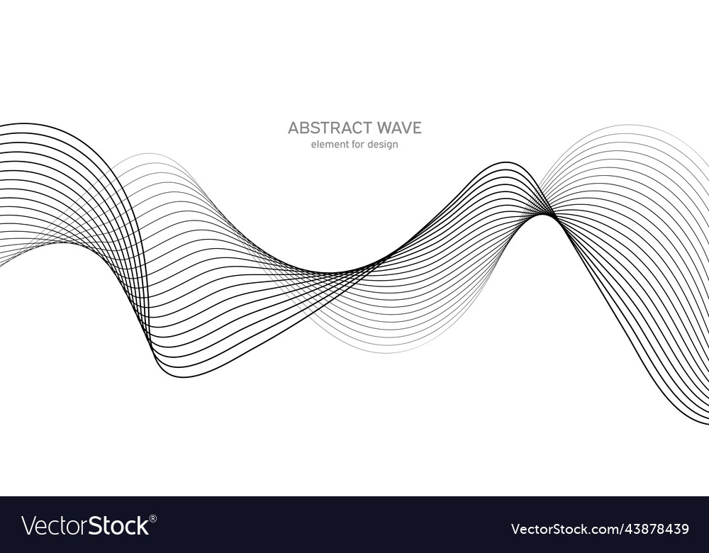 Abstract wave element for design digital