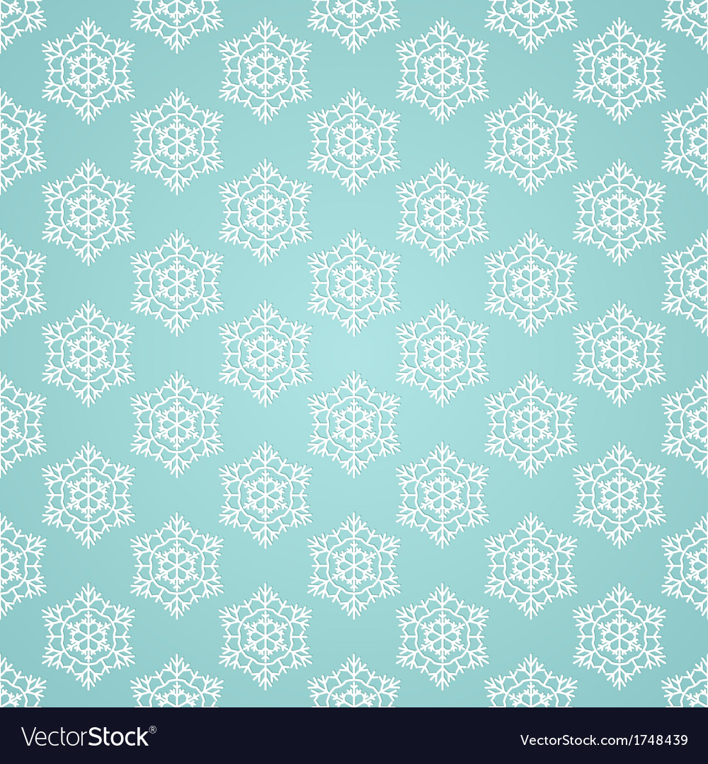 Blue seamless snowflake pattern
