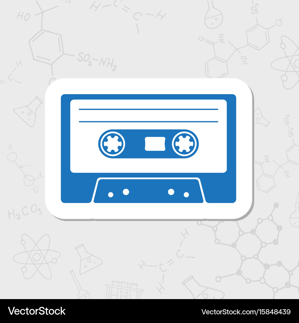 Cassette flat icon Royalty Free Vector Image - VectorStock