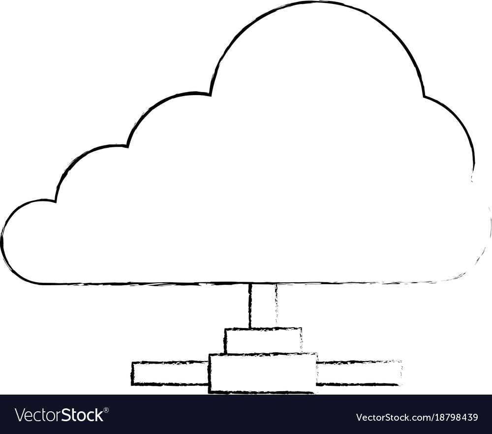 Cloud computing isolated icon