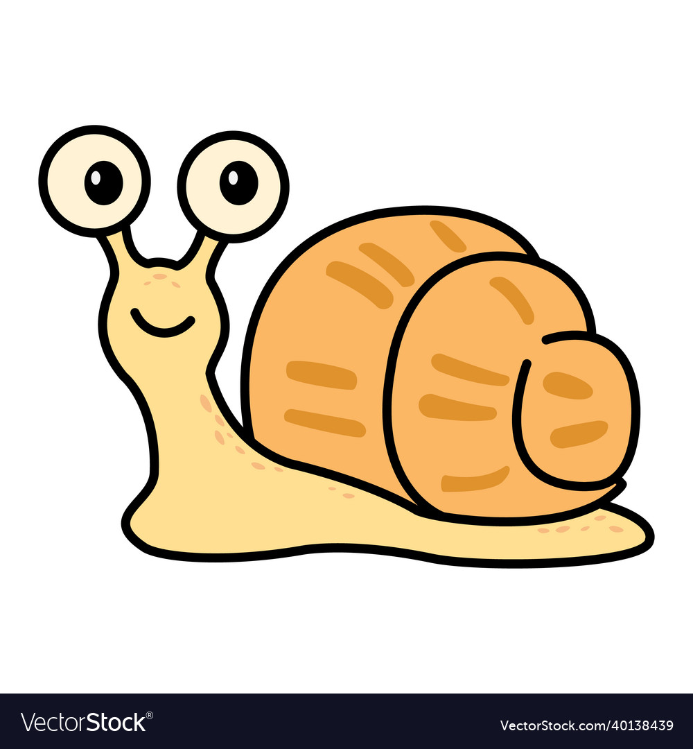 Cute snail Royalty Free Vector Image - VectorStock