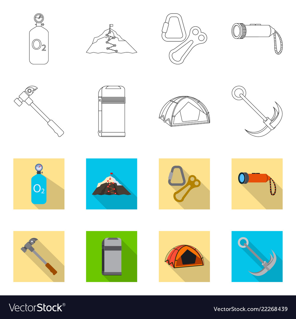 Isolated object of mountaineering and peak sign