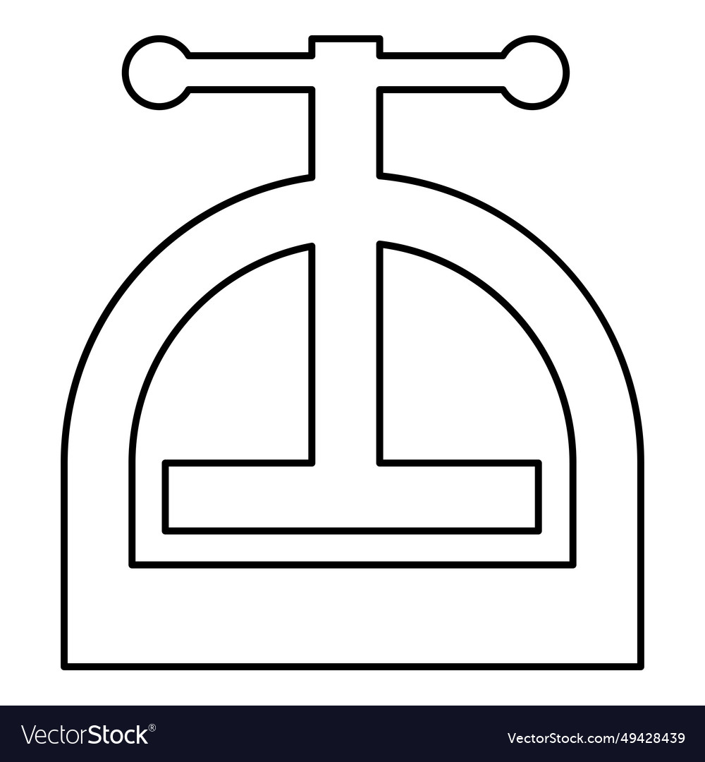 Manual press contour outline line icon black