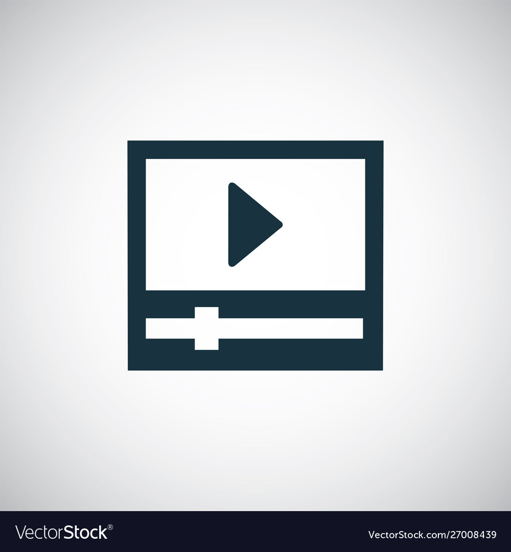 Media player icon simple flat element concept