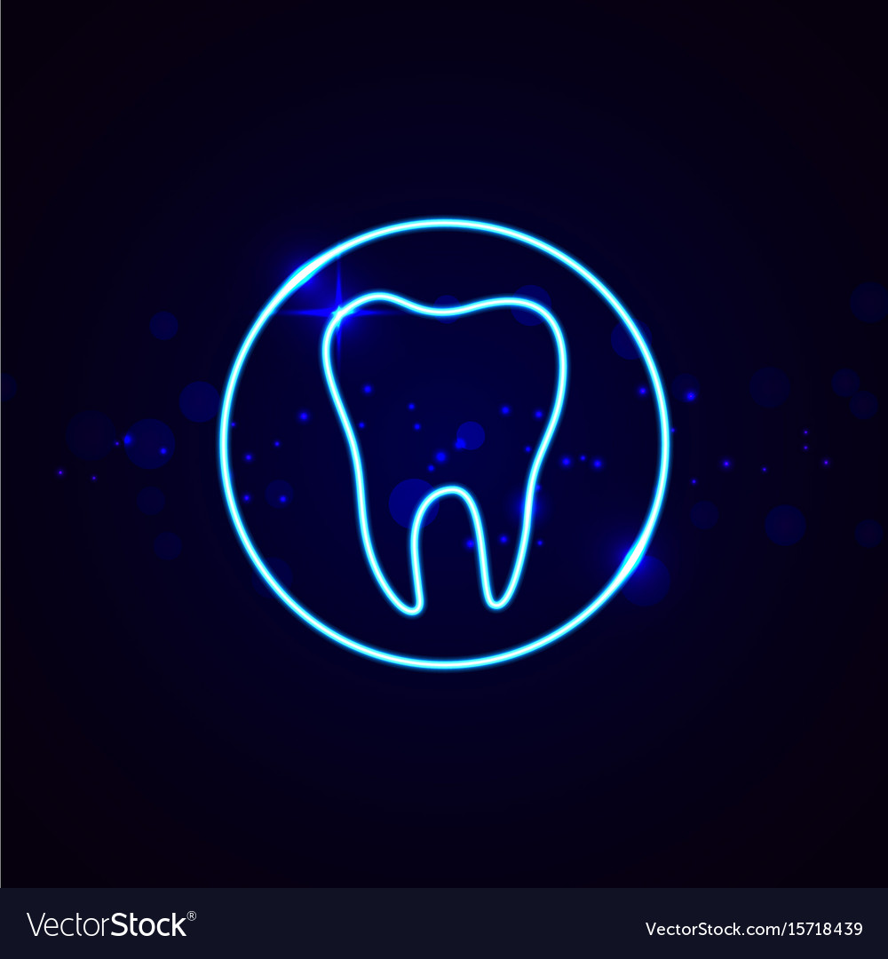 Neon dental sign Royalty Free Vector Image - VectorStock