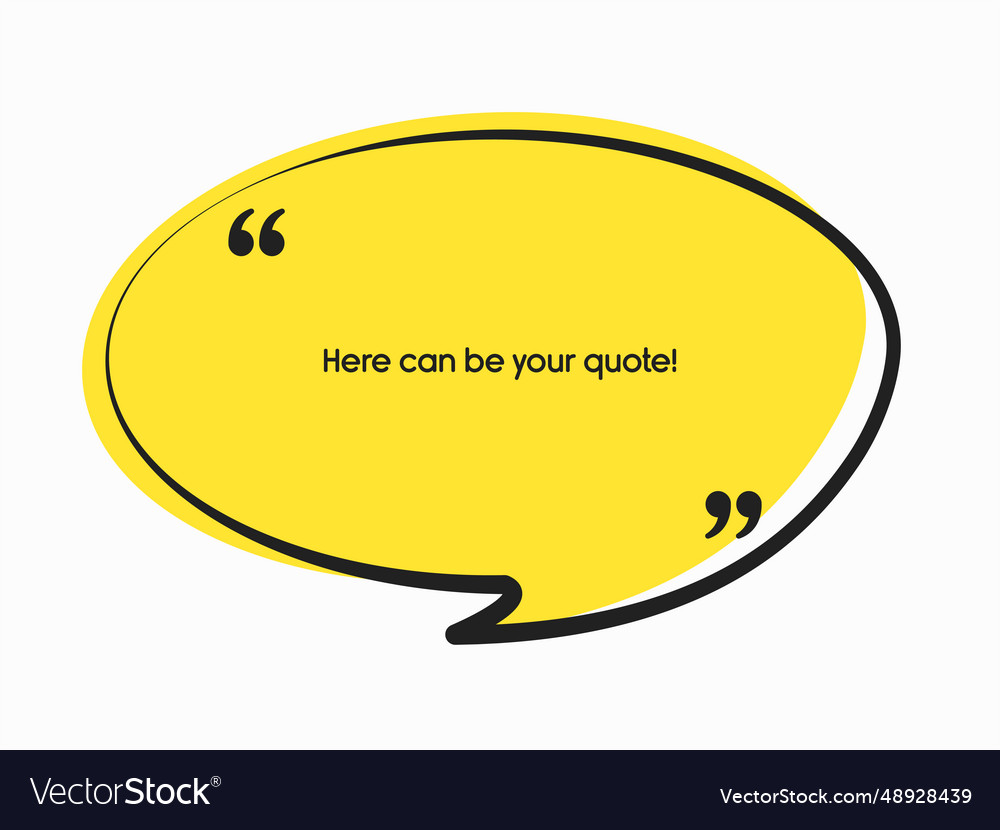 Quote frame blank text boxes message vector image Quote frame blank text boxes message