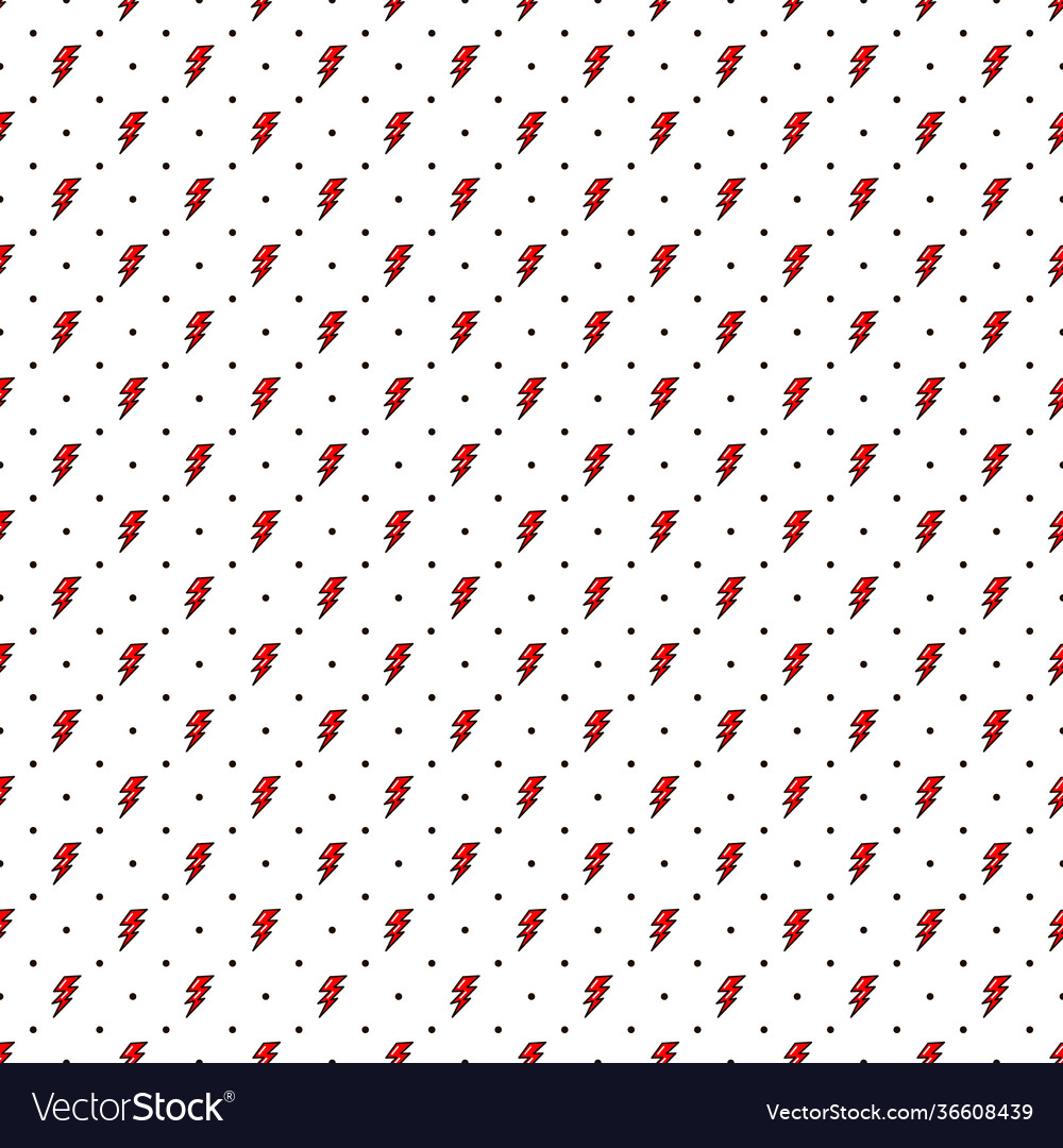Red Lightning Seamless Pattern