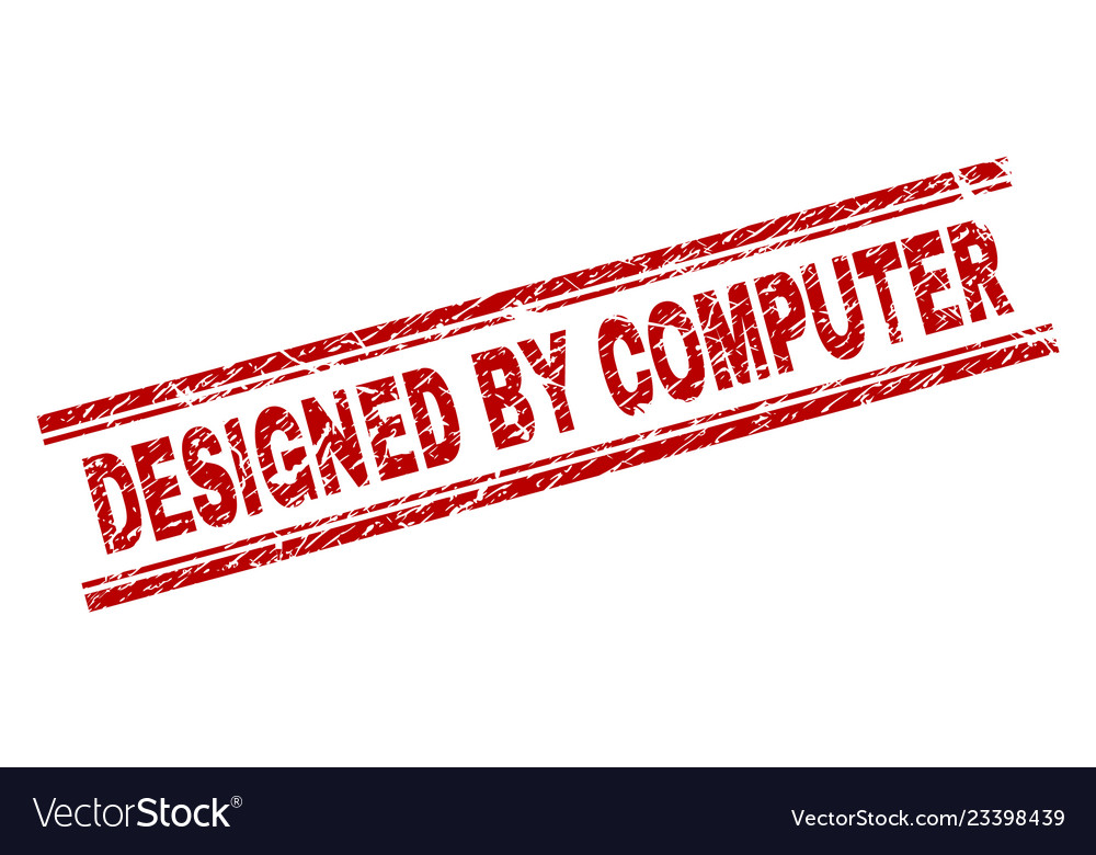 Scratched textured designed by computer stamp seal vector image Scratched textured designed by computer stamp seal