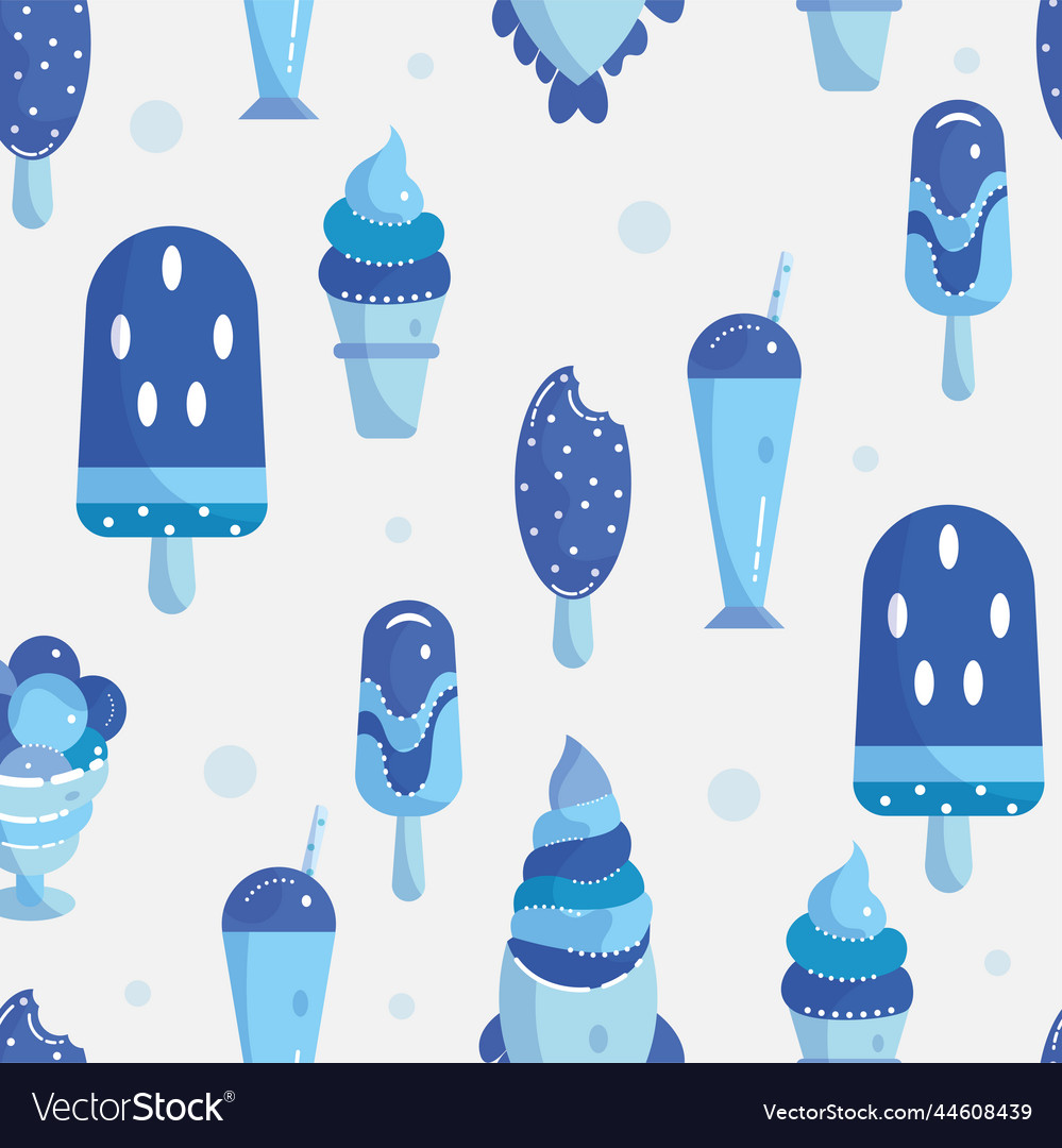 Seamless pattern background with ice cream icons