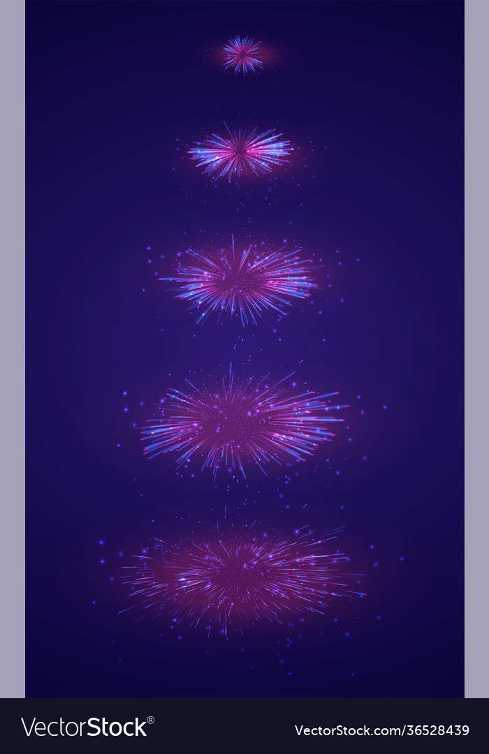 Set different stages a firework explosion vector image Set different stages a firework explosion