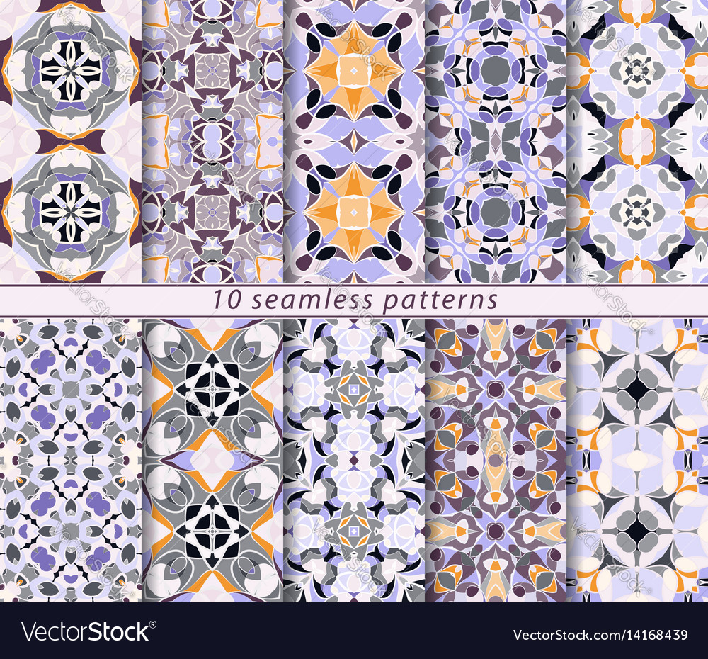 Set of ten seamless patterns