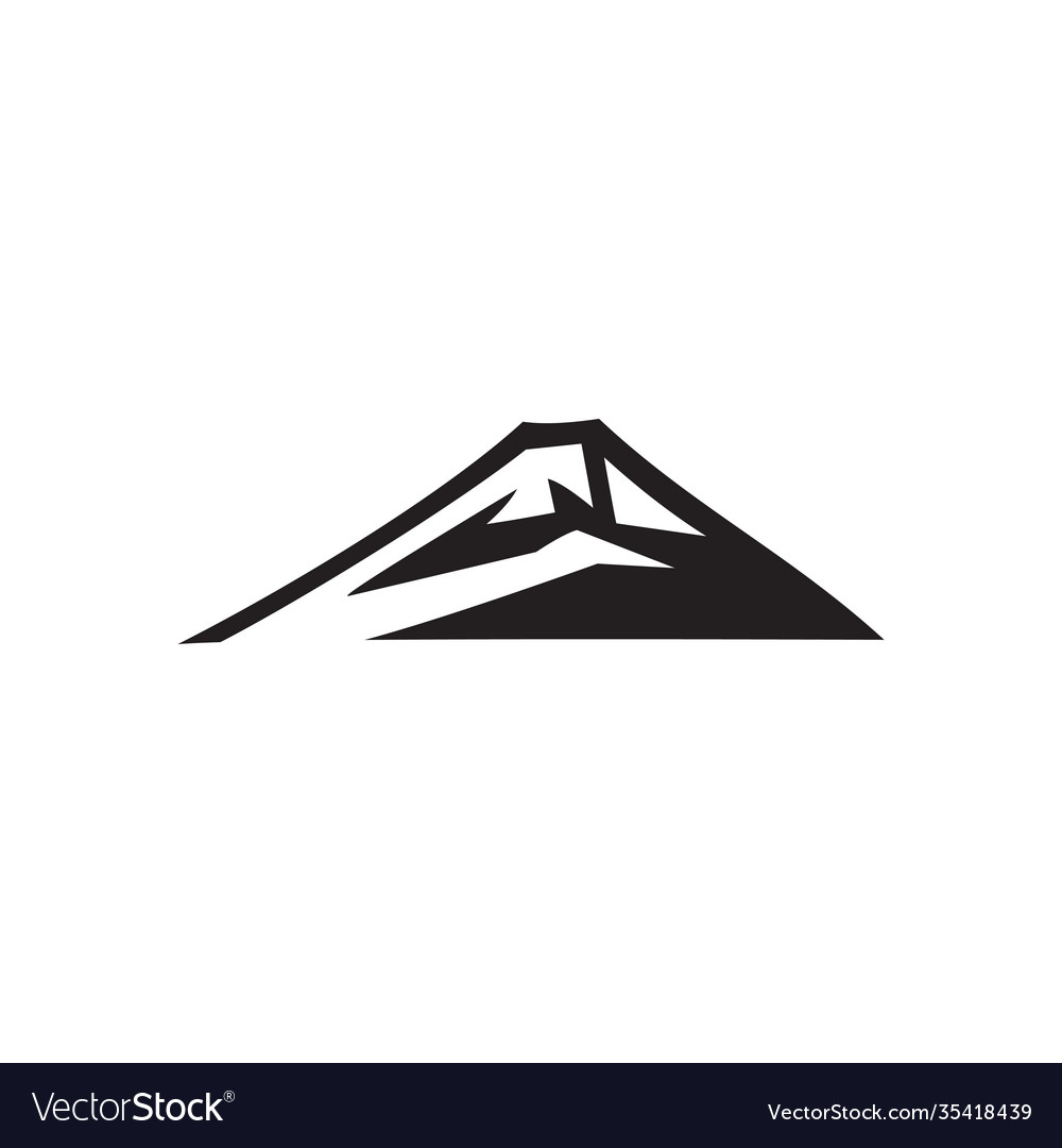 Simple geometric mountain logo