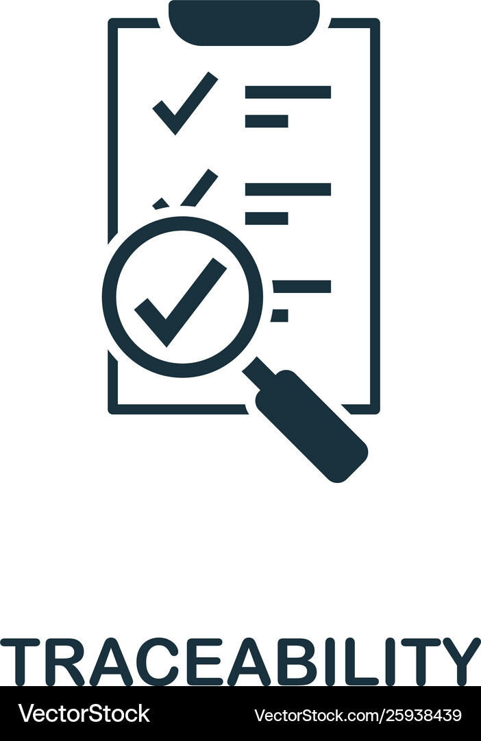 Traceability Icon - Quality Control Royalty Free Vector