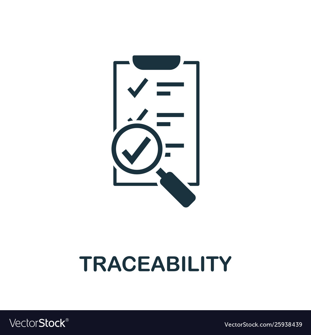 Traceability icon symbol creative sign