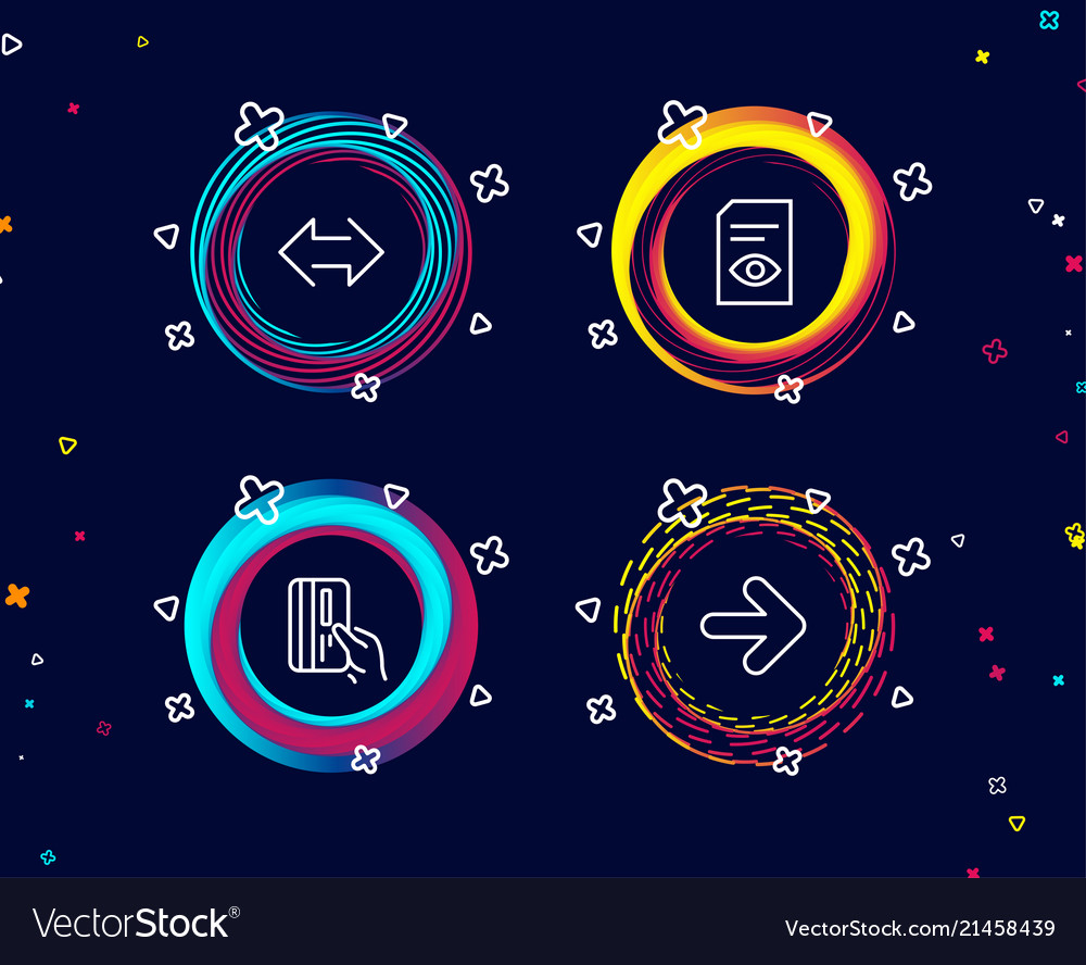 View document payment card and sync icons next vector image View document payment card and sync icons next