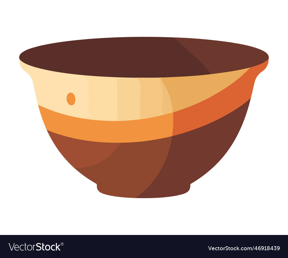 Yellow pot nature decoration in terracotta Vector Image