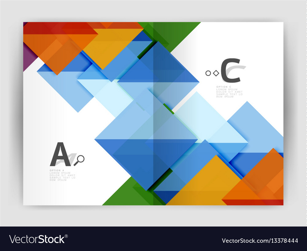 Abstract background with color triangles annual vector image Abstract background with color triangles annual