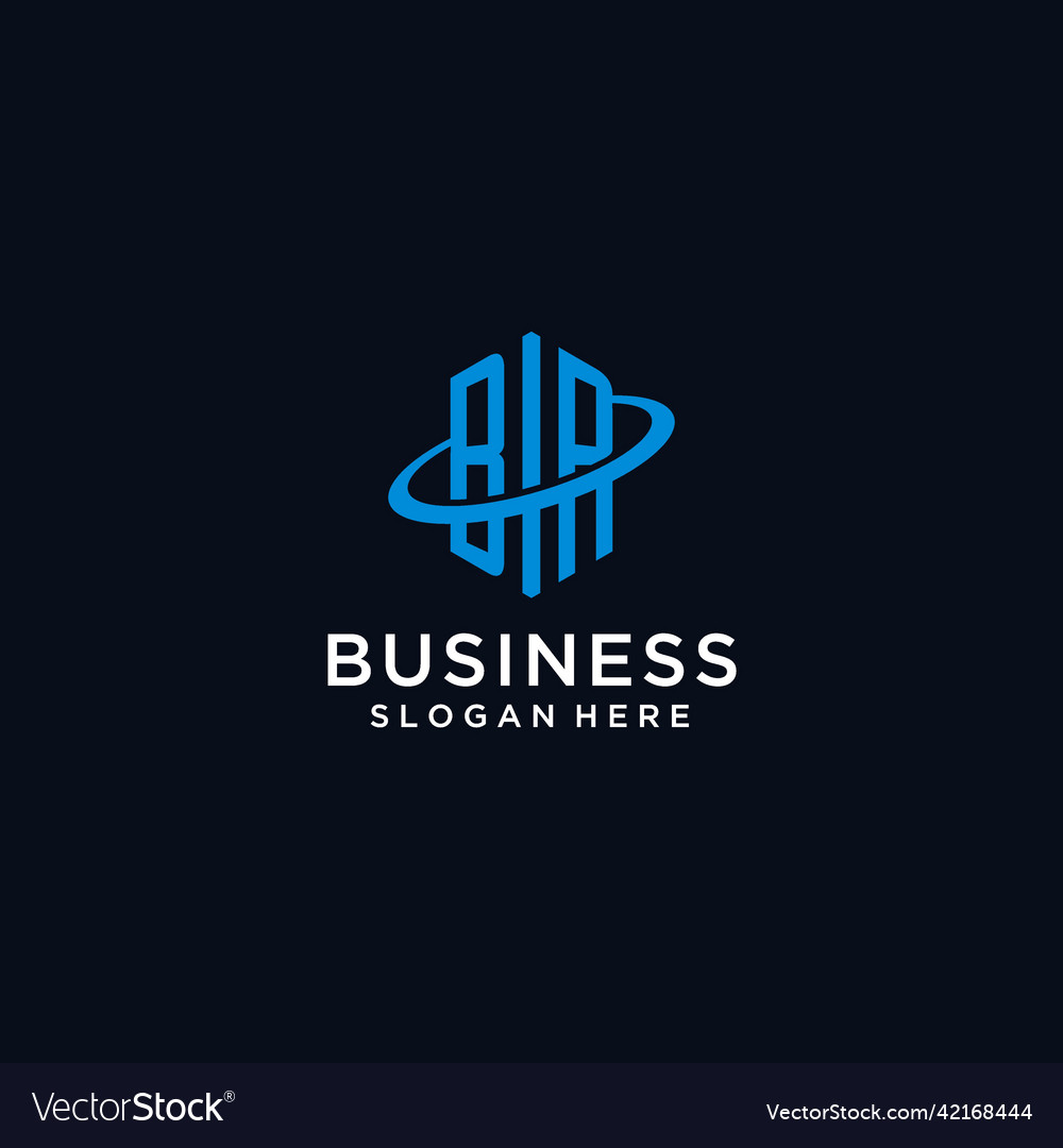 Br initial monogram logo with hexagonal shape Vector Image Br initial monogram logo with hexagonal shape